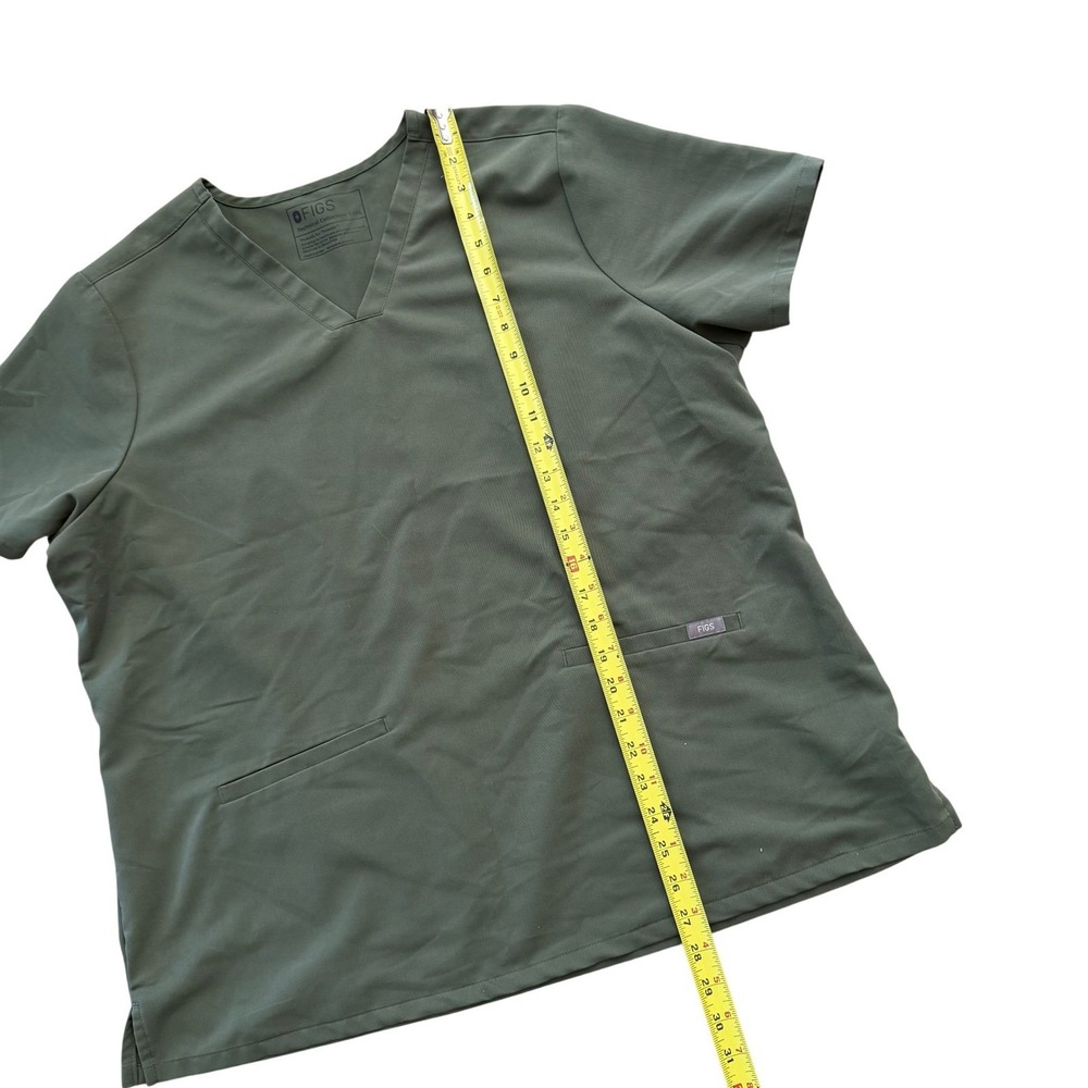 FIGS Technical Collection Casma V-Neck Scrub Top Olive Green Women XXL 1000213 - Picture 3 of 8